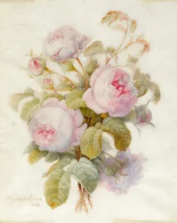 Strauß von Centifolio-Rosen, 1832